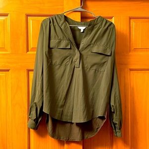 Time & Tru Button Down Top Size Large